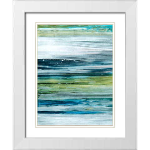 Beryl Swipe I White Modern Wood Framed Art Print with Double Matting by Popp, Grace