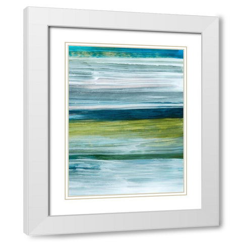 Beryl Swipe II White Modern Wood Framed Art Print with Double Matting by Popp, Grace