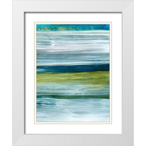 Beryl Swipe II White Modern Wood Framed Art Print with Double Matting by Popp, Grace