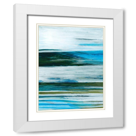 Beryl Swipe III White Modern Wood Framed Art Print with Double Matting by Popp, Grace