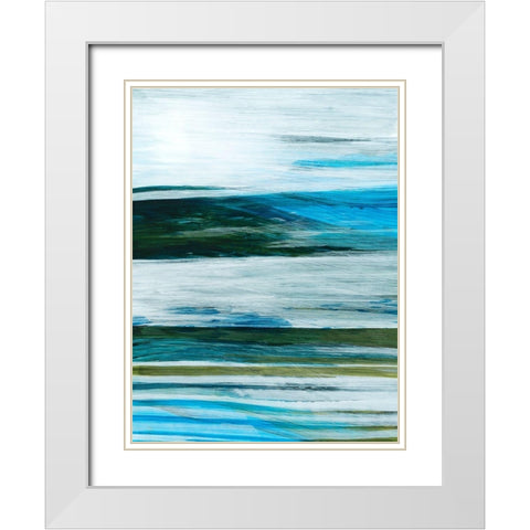 Beryl Swipe III White Modern Wood Framed Art Print with Double Matting by Popp, Grace