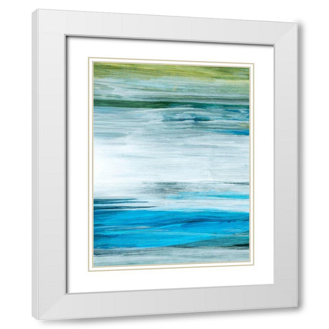 Beryl Swipe IV White Modern Wood Framed Art Print with Double Matting by Popp, Grace