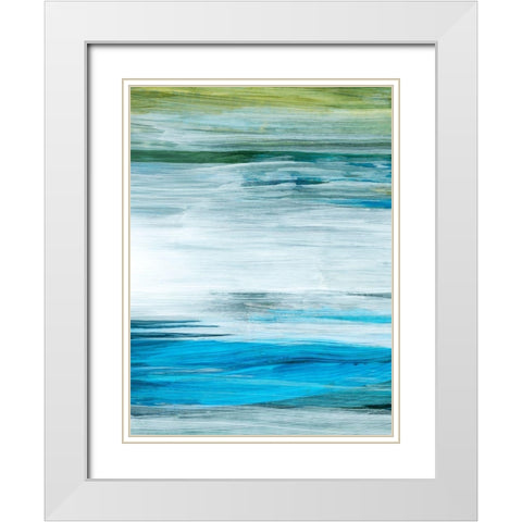 Beryl Swipe IV White Modern Wood Framed Art Print with Double Matting by Popp, Grace