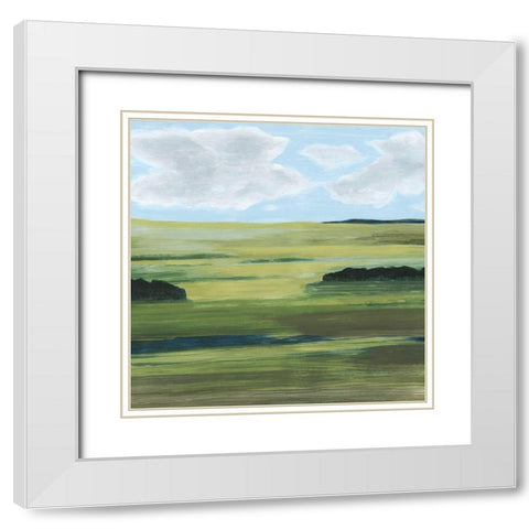 Halcyon Valley I White Modern Wood Framed Art Print with Double Matting by Popp, Grace