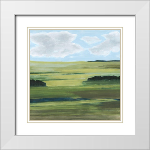 Halcyon Valley I White Modern Wood Framed Art Print with Double Matting by Popp, Grace