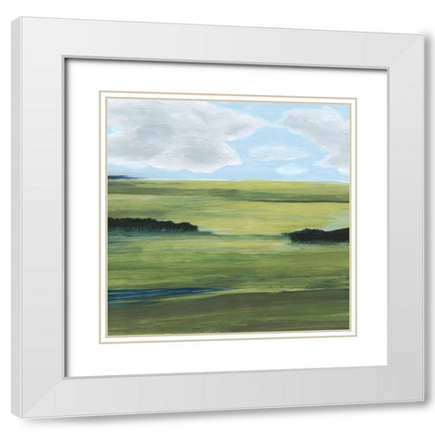 Halcyon Valley II White Modern Wood Framed Art Print with Double Matting by Popp, Grace