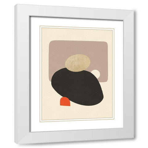 Megalith I White Modern Wood Framed Art Print with Double Matting by Green, Jacob
