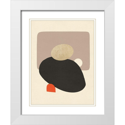 Megalith I White Modern Wood Framed Art Print with Double Matting by Green, Jacob