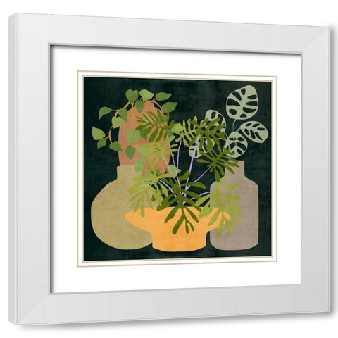 Decorative Vases IV White Modern Wood Framed Art Print with Double Matting by Wang, Melissa