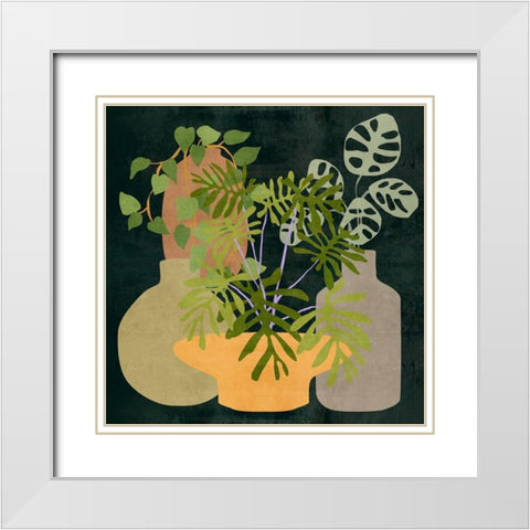 Decorative Vases IV White Modern Wood Framed Art Print with Double Matting by Wang, Melissa