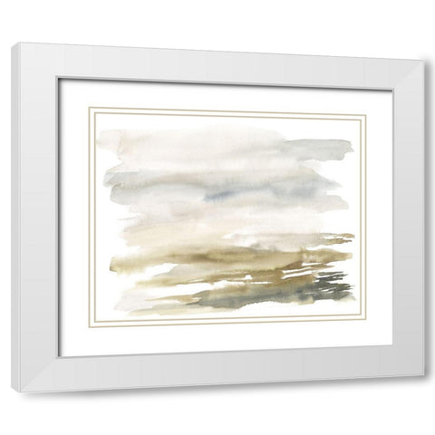 Golden Moor I White Modern Wood Framed Art Print with Double Matting by Goldberger, Jennifer