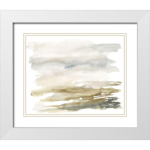 Golden Moor I White Modern Wood Framed Art Print with Double Matting by Goldberger, Jennifer