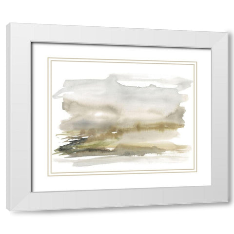 Golden Moor II White Modern Wood Framed Art Print with Double Matting by Goldberger, Jennifer