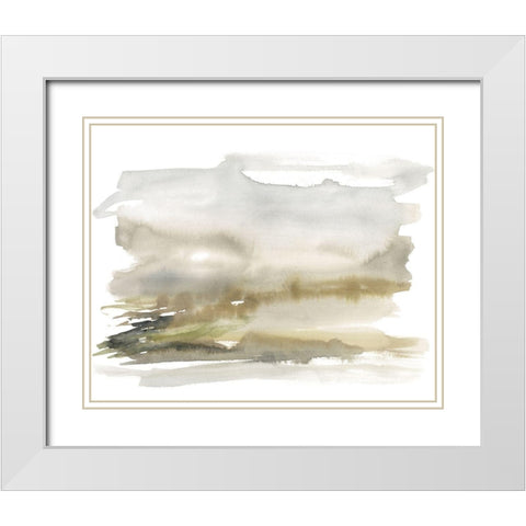 Golden Moor II White Modern Wood Framed Art Print with Double Matting by Goldberger, Jennifer