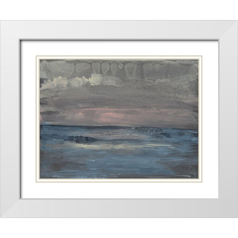 Breaking Sea I White Modern Wood Framed Art Print with Double Matting by Goldberger, Jennifer