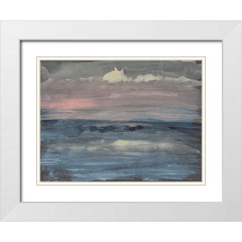 Breaking Sea II White Modern Wood Framed Art Print with Double Matting by Goldberger, Jennifer