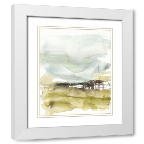 Moody Moor I White Modern Wood Framed Art Print with Double Matting by Goldberger, Jennifer