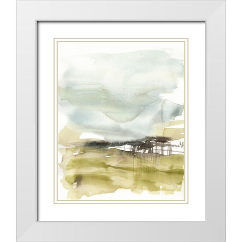 Moody Moor I White Modern Wood Framed Art Print with Double Matting by Goldberger, Jennifer