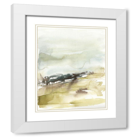 Moody Moor II White Modern Wood Framed Art Print with Double Matting by Goldberger, Jennifer