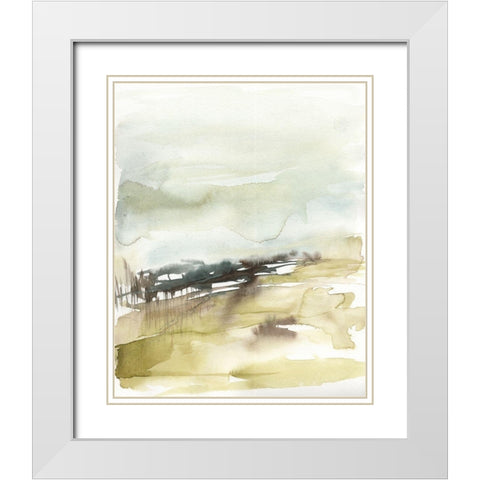 Moody Moor II White Modern Wood Framed Art Print with Double Matting by Goldberger, Jennifer