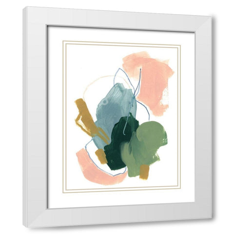 Minuet I White Modern Wood Framed Art Print with Double Matting by Vess, June Erica