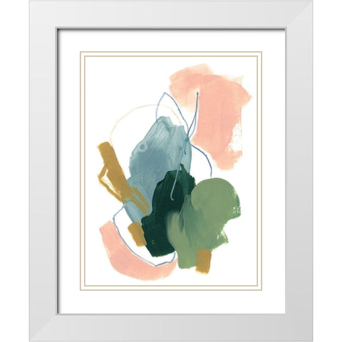 Minuet I White Modern Wood Framed Art Print with Double Matting by Vess, June Erica