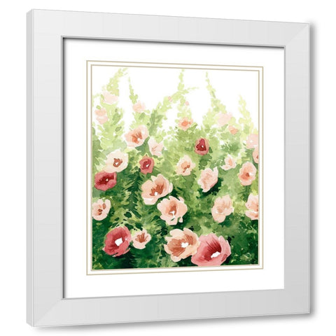 Sunlit Flora I White Modern Wood Framed Art Print with Double Matting by Popp, Grace