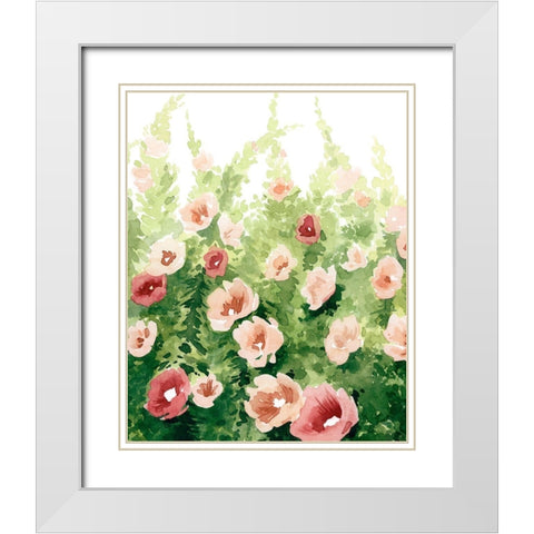 Sunlit Flora I White Modern Wood Framed Art Print with Double Matting by Popp, Grace