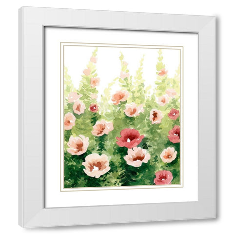 Sunlit Flora II White Modern Wood Framed Art Print with Double Matting by Popp, Grace