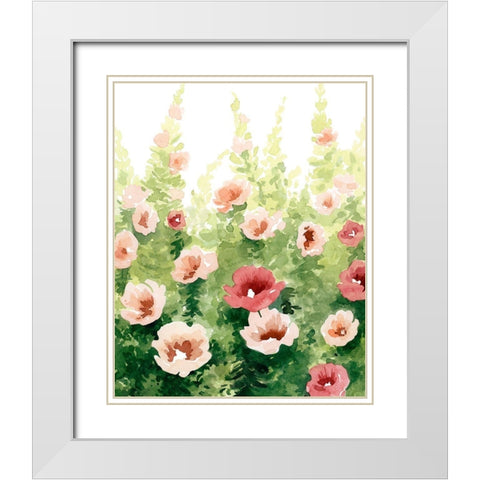 Sunlit Flora II White Modern Wood Framed Art Print with Double Matting by Popp, Grace