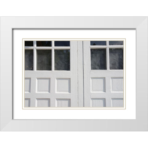 Black and White Windows and Shadows III White Modern Wood Framed Art Print with Double Matting by DeNardo, Laura