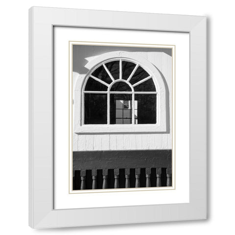 Black and White Windows and Shadows IV White Modern Wood Framed Art Print with Double Matting by DeNardo, Laura