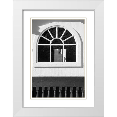 Black and White Windows and Shadows IV White Modern Wood Framed Art Print with Double Matting by DeNardo, Laura