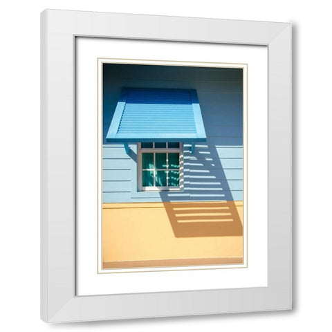 Beachtown Blues I White Modern Wood Framed Art Print with Double Matting by DeNardo, Laura