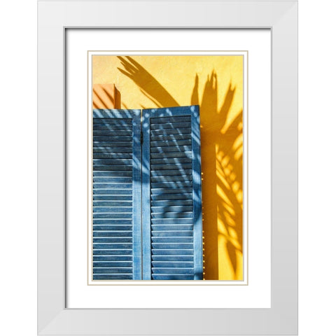 Beachtown Blues II White Modern Wood Framed Art Print with Double Matting by DeNardo, Laura