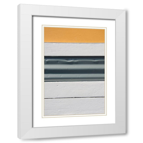 Beachtown Blues III White Modern Wood Framed Art Print with Double Matting by DeNardo, Laura