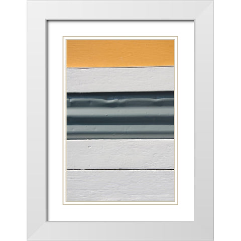 Beachtown Blues III White Modern Wood Framed Art Print with Double Matting by DeNardo, Laura