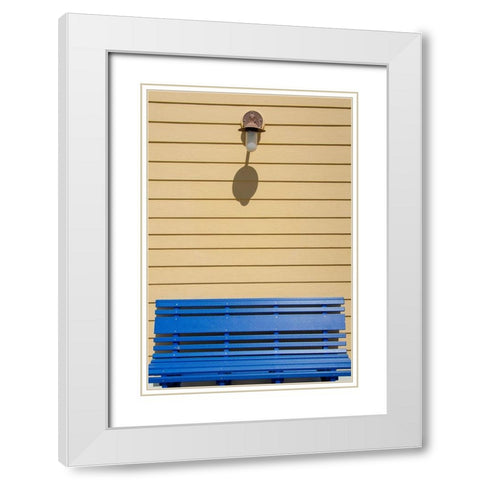 Beachtown Blues V White Modern Wood Framed Art Print with Double Matting by DeNardo, Laura