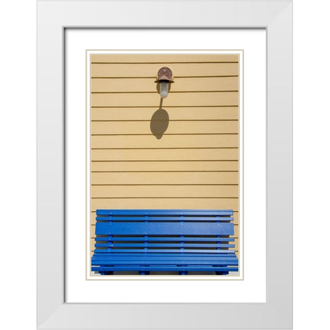 Beachtown Blues V White Modern Wood Framed Art Print with Double Matting by DeNardo, Laura