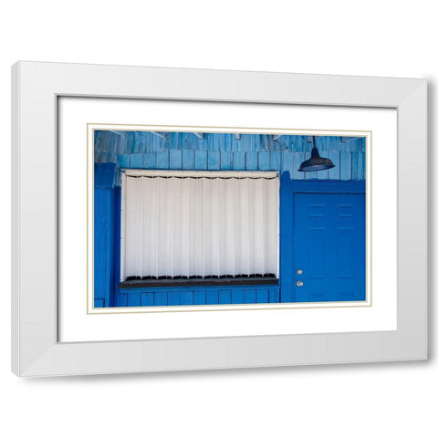 Beachtown Blues VI White Modern Wood Framed Art Print with Double Matting by DeNardo, Laura