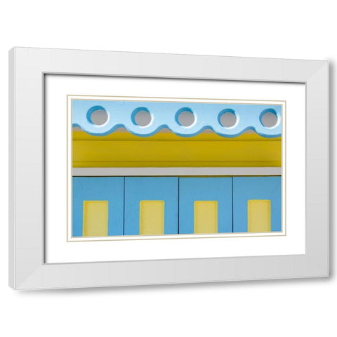 Beachtown Blues VII White Modern Wood Framed Art Print with Double Matting by DeNardo, Laura