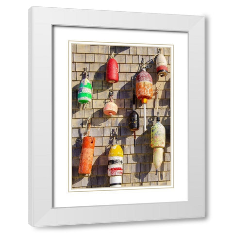 Coastal Trappings I White Modern Wood Framed Art Print with Double Matting by DeNardo, Laura