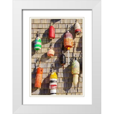 Coastal Trappings I White Modern Wood Framed Art Print with Double Matting by DeNardo, Laura