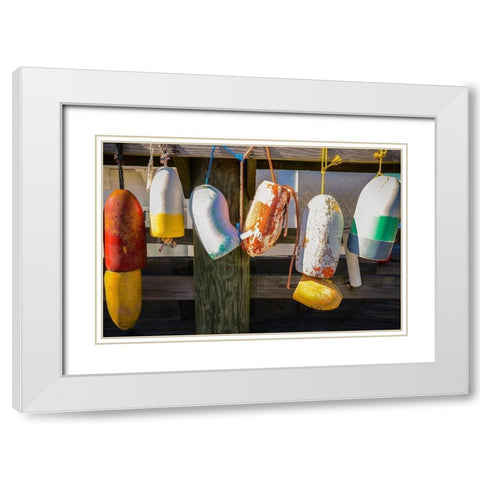 Coastal Trappings III White Modern Wood Framed Art Print with Double Matting by DeNardo, Laura