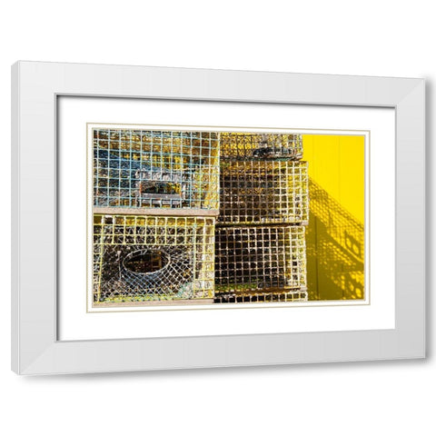Coastal Trappings IV White Modern Wood Framed Art Print with Double Matting by DeNardo, Laura