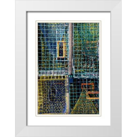 Coastal Trappings V White Modern Wood Framed Art Print with Double Matting by DeNardo, Laura