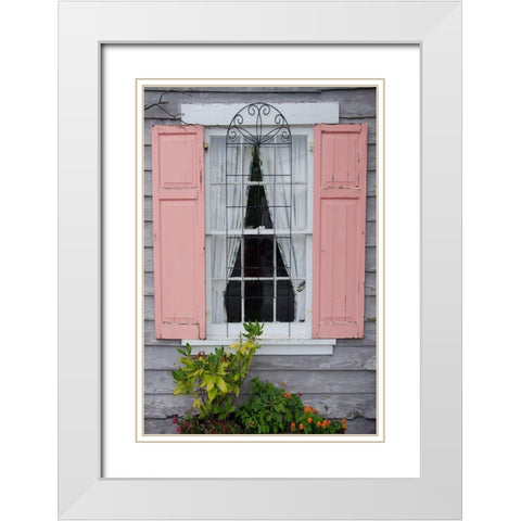Pastel Windows I White Modern Wood Framed Art Print with Double Matting by DeNardo, Laura