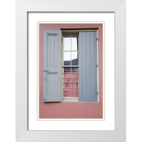 Pastel Windows III White Modern Wood Framed Art Print with Double Matting by DeNardo, Laura