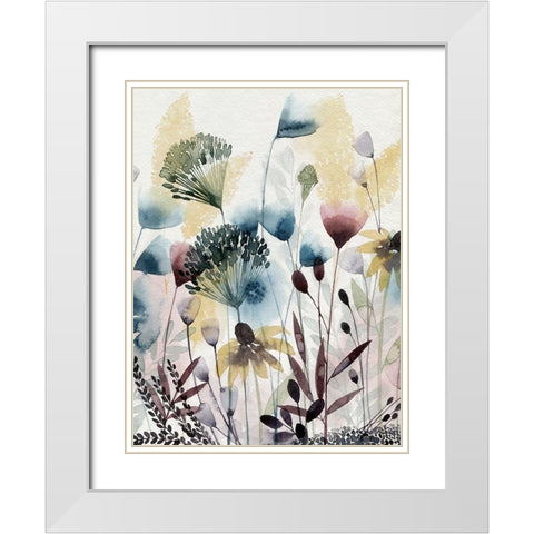 Watercolor Wildflower I White Modern Wood Framed Art Print with Double Matting by Popp, Grace