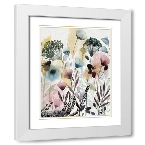 Watercolor Wildflower II White Modern Wood Framed Art Print with Double Matting by Popp, Grace